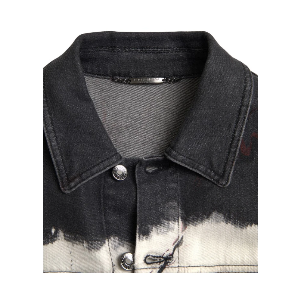 Dolce & Gabbana Multicolor Katoenen Stretch Denim Jack Multicolor Heren