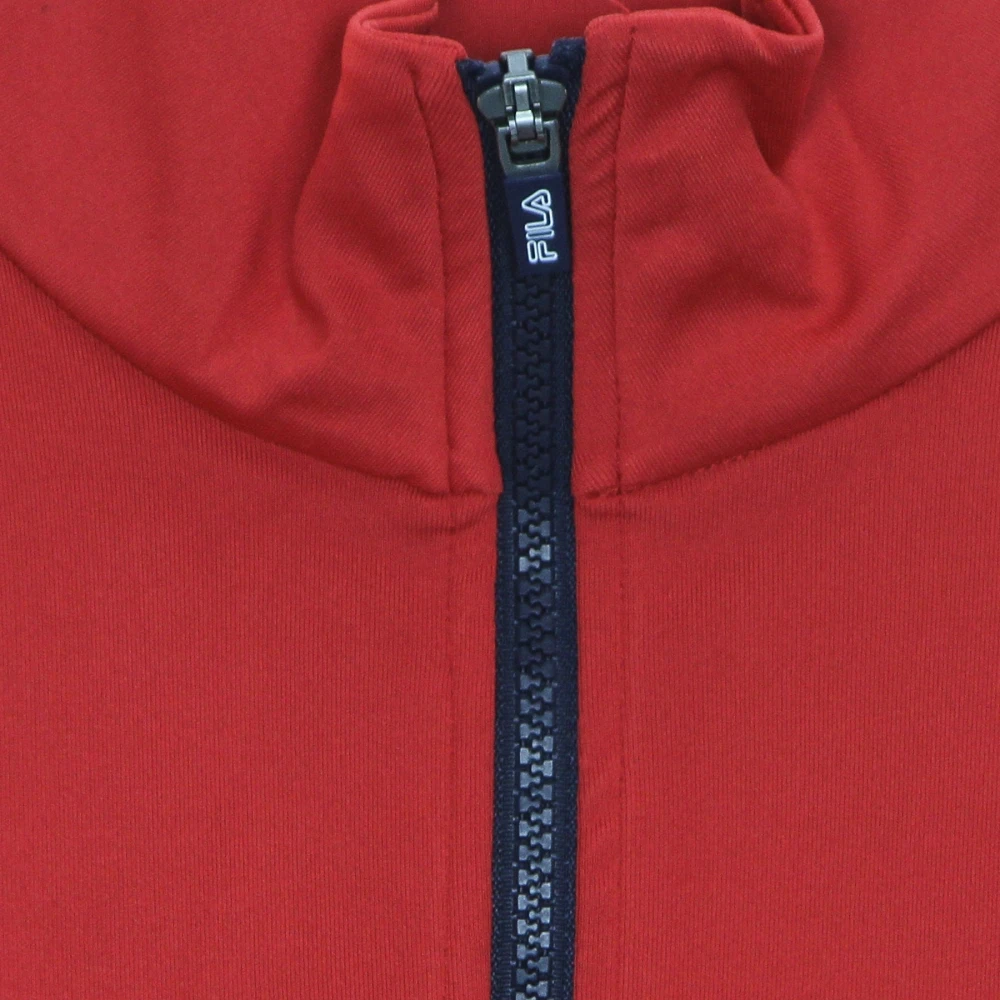 Fila Track Jacket Zwart Rood Stijlvol Comfortabel Black Heren