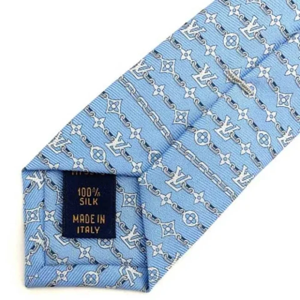 Louis Vuitton Vintage Pre-owned Silk home-office Blue Heren
