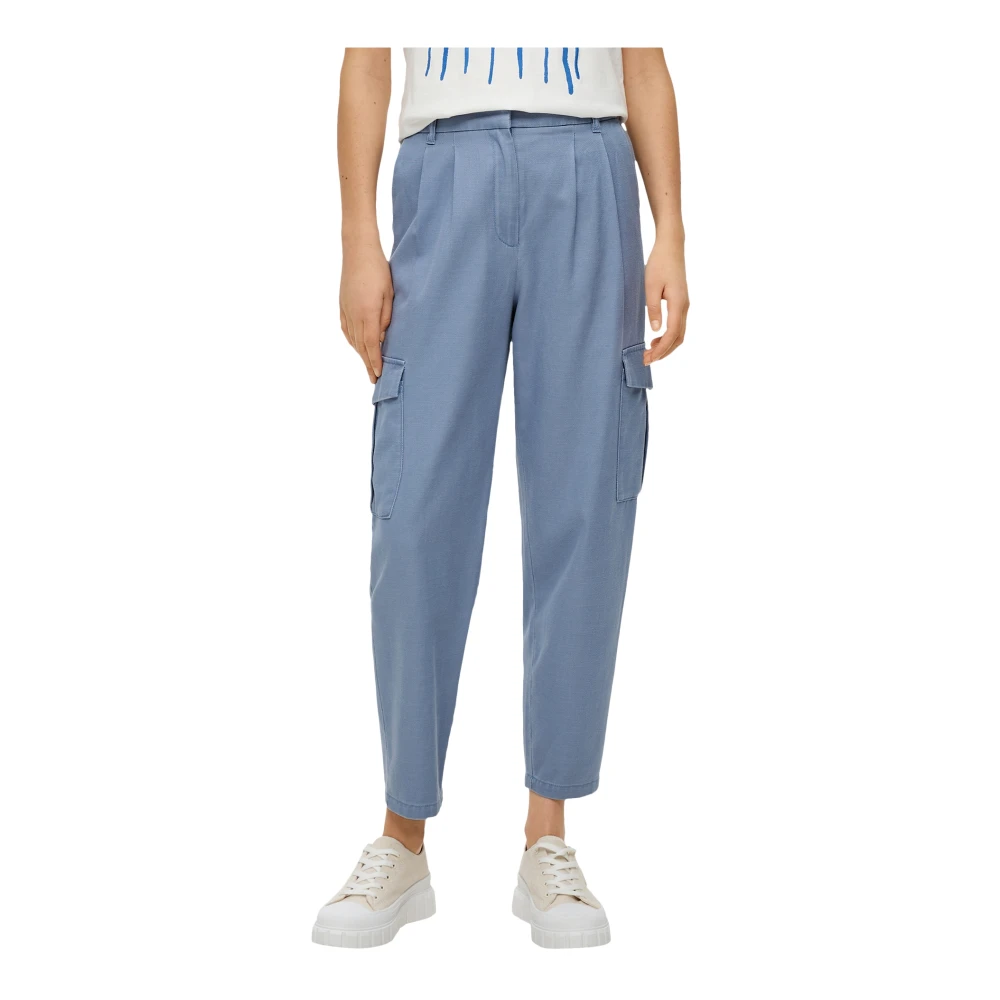 s.Oliver Straight Trousers Blue Dames