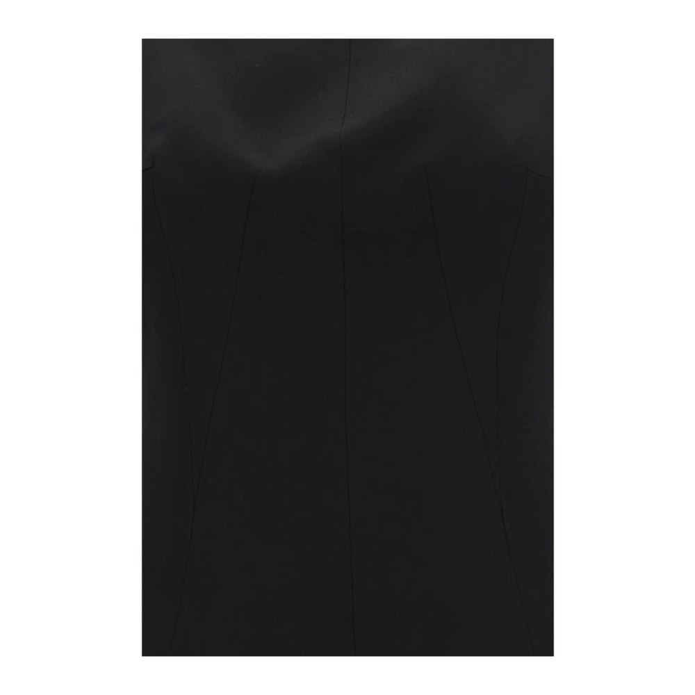Givenchy Mouwloze Jurk met Geometrische Halslijn en Uitgesneden Achterkant Black Dames