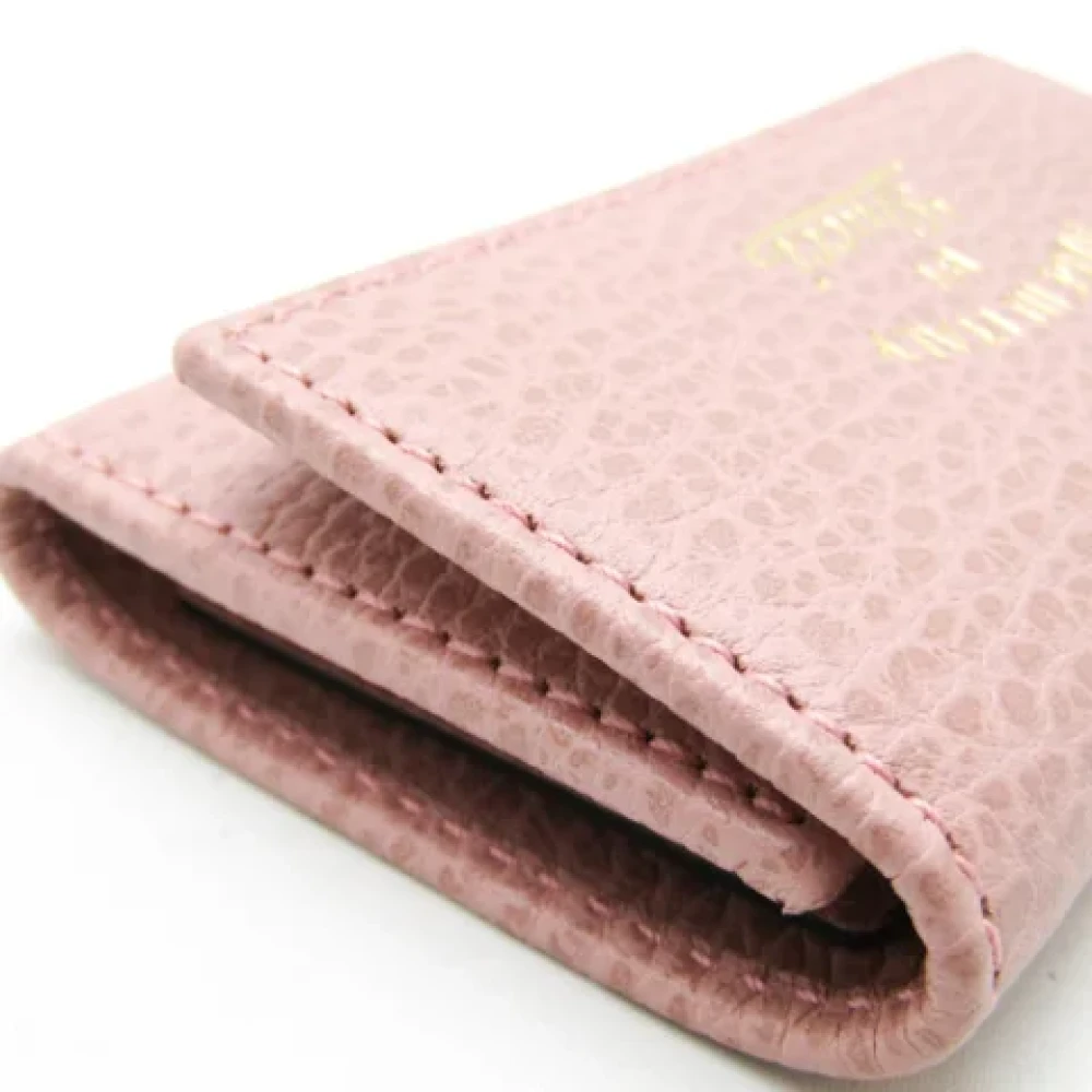 Gucci Vintage Pre-owned Leather key-holders Pink Dames