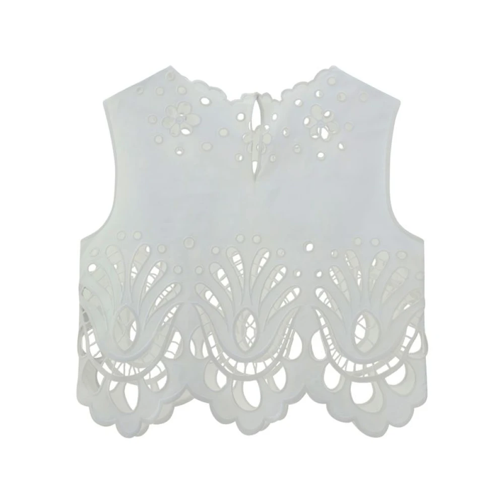 Dolce & Gabbana Bloemig katoenen top White Dames