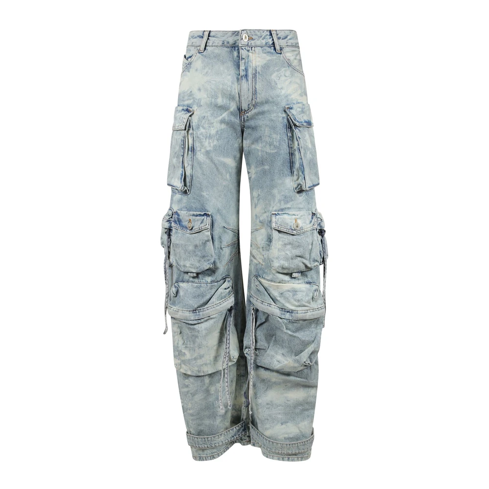 The Attico Lange broek 'Fern' in groen Blue Dames