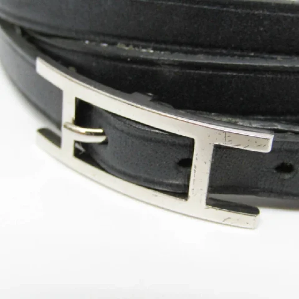 Hermès Vintage Pre-owned Leather belts Black Dames