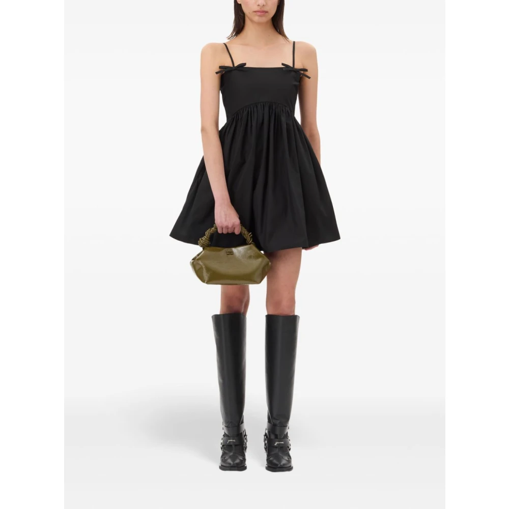 Ganni Elegante Nero Jurk voor Vrouwen Black Dames