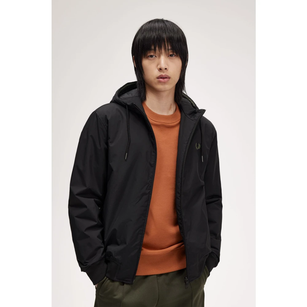 Fred Perry Zwarte Brentham Hoodie Jas Black Heren