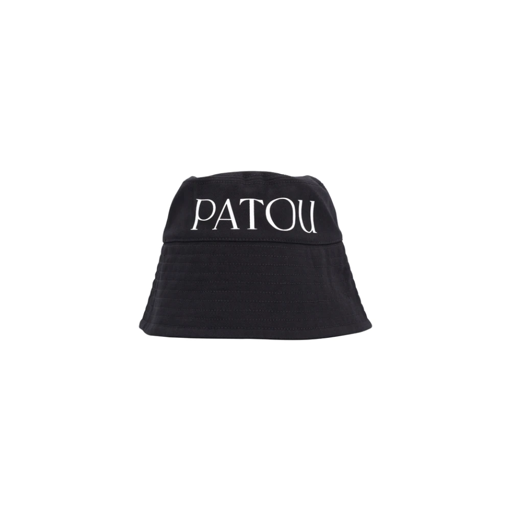 Patou Women's Black Cotton Bucket Hat - Accessories - M - Accessories