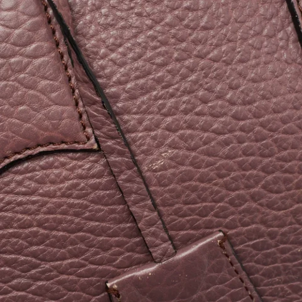 Burberry Vintage Pre-owned Leather handbags Purple Dames