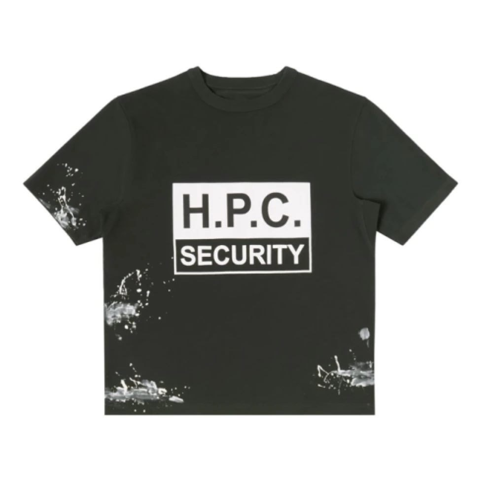 Heron Preston Beveiligingslogo Print Katoenen T-shirt Black Heren