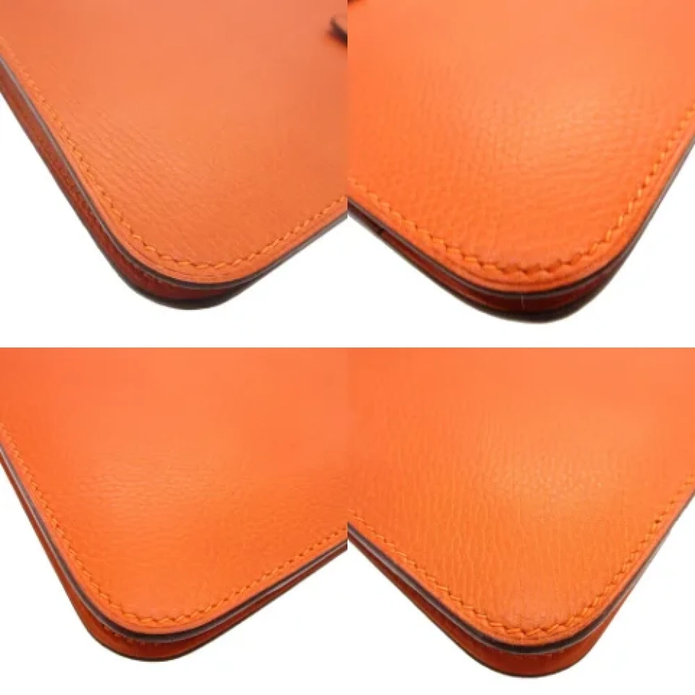 Hermès Vintage Pre-owned Leather wallets Orange Dames