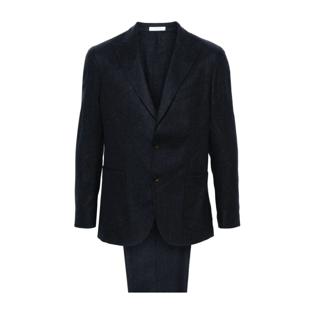 Boglioli Navy Blauw Pinstripe Blazer en Broek Blue Heren