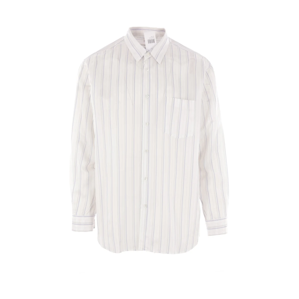 Comme des Garçons Gestreept Cupro Overhemd Regular Fit White Heren