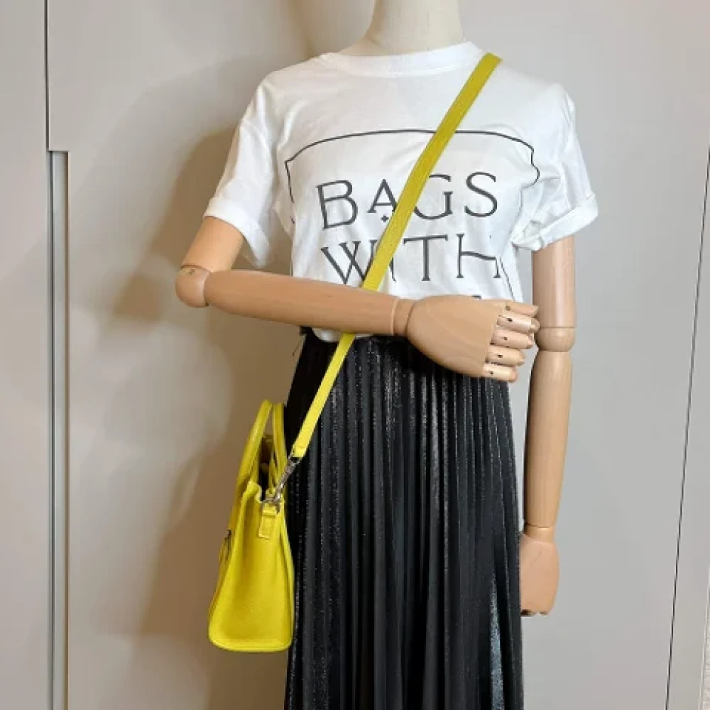 Celine Vintage Pre-owned Leather celine-bags Yellow Dames