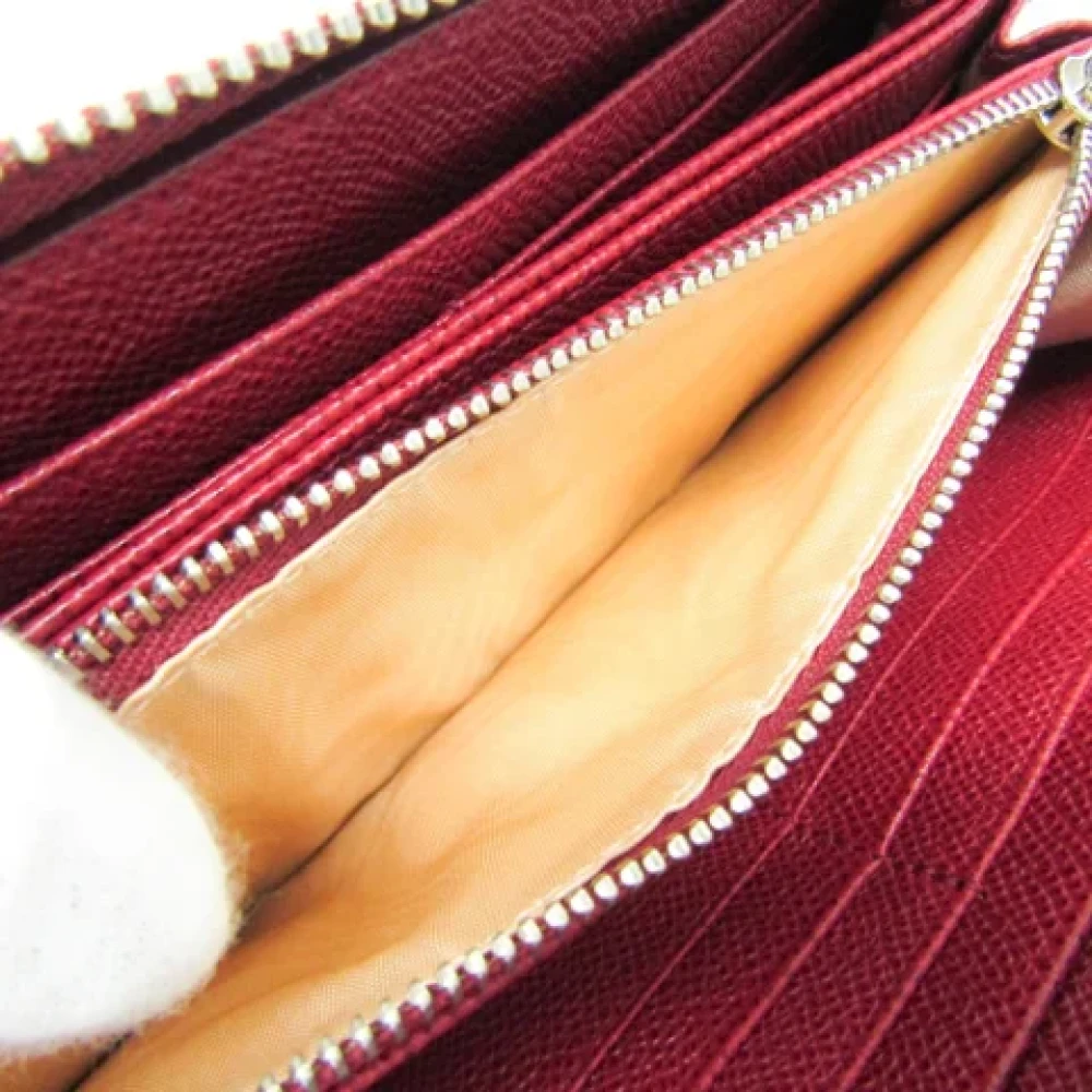 Bvlgari Vintage Pre-owned Leather wallets Red Dames