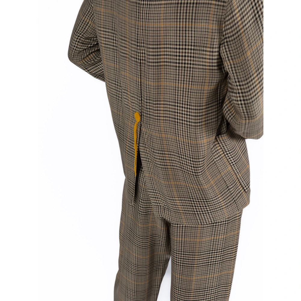 Phisique du Role Shepherd s Check Double-Breasted Blazer Multicolor Dames