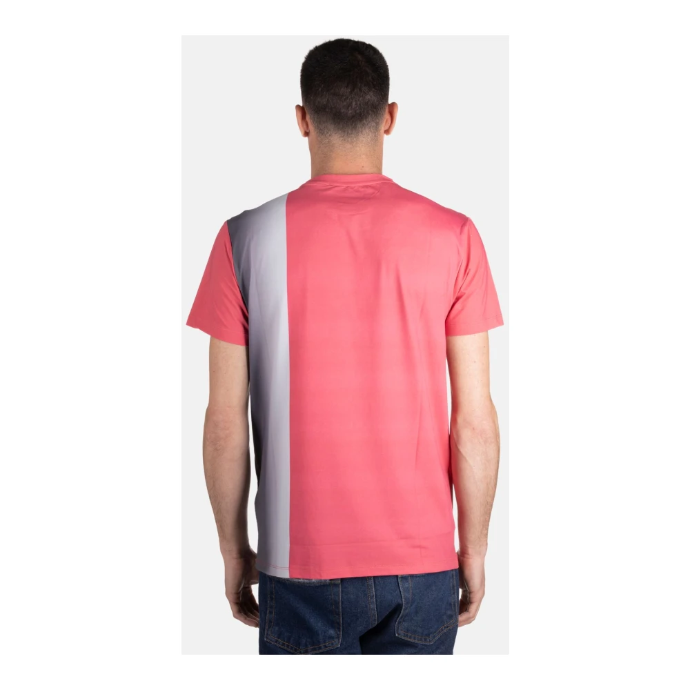 Trussardi Mannen Verticaal Logo T-shirt Red Heren