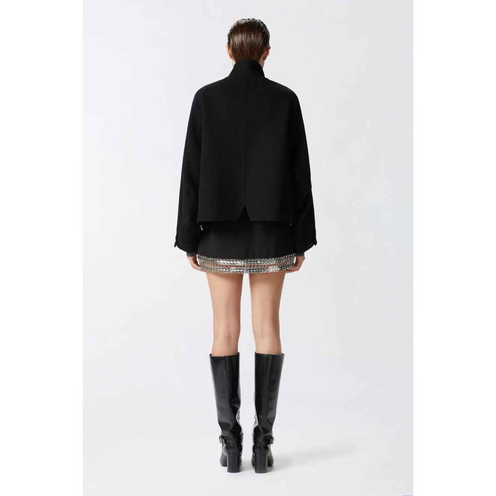 pinko Wollen Caban Jas Black Dames