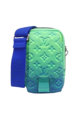 Pre-owned Taurillon Illusion Double Phone Pouch Axelväska
