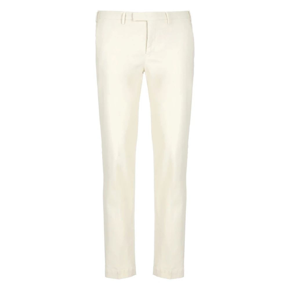 PT Torino Ivoor Katoenen Broek met Zakken Beige Heren