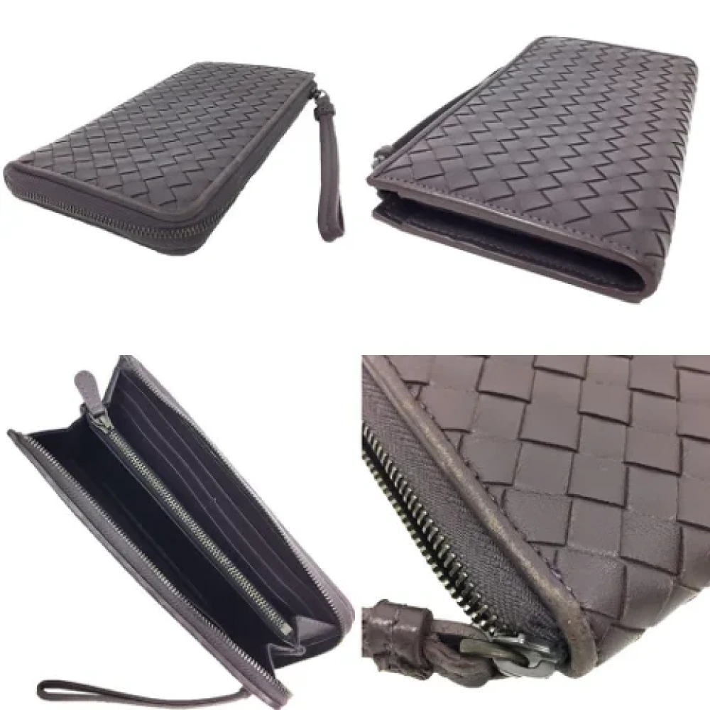 Bottega Veneta Vintage Pre-owned Leather wallets Brown Dames