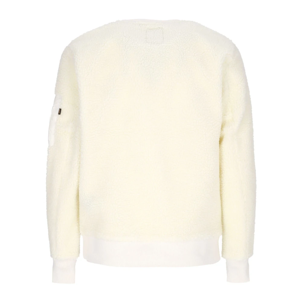 alpha industries Off White Sherpa Crewneck Sweatshirt Beige Heren