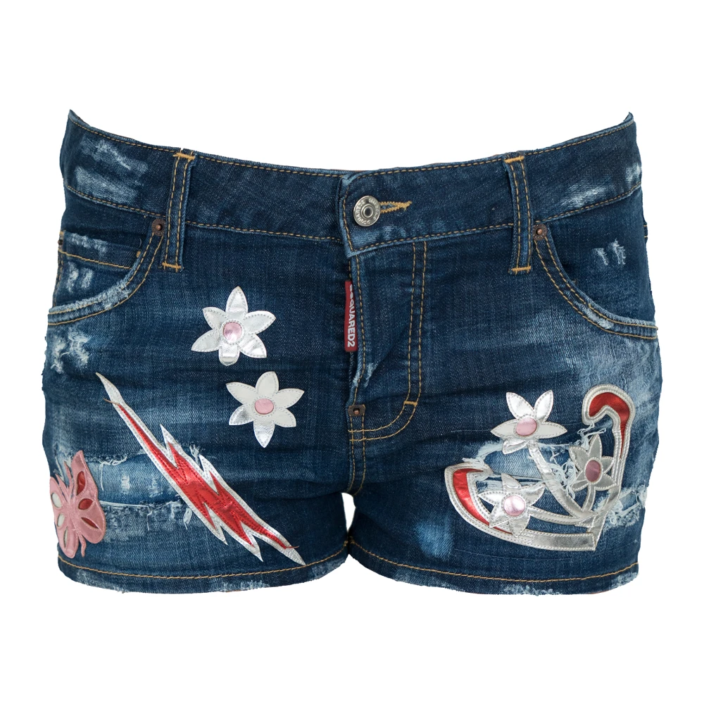 Dsquared2 Women's Blue Denim Shorts