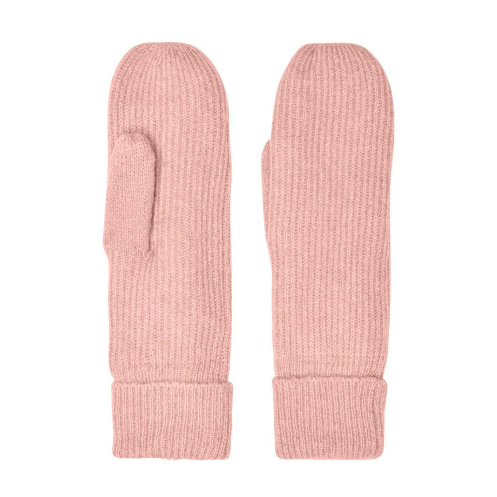 Only Roze Gebreide Handschoenen voor Vrouwen Pink Dames