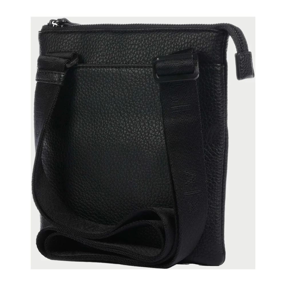 Armani Exchange Zwarte Crossbody Tas met Voorvak met Rits Black Heren