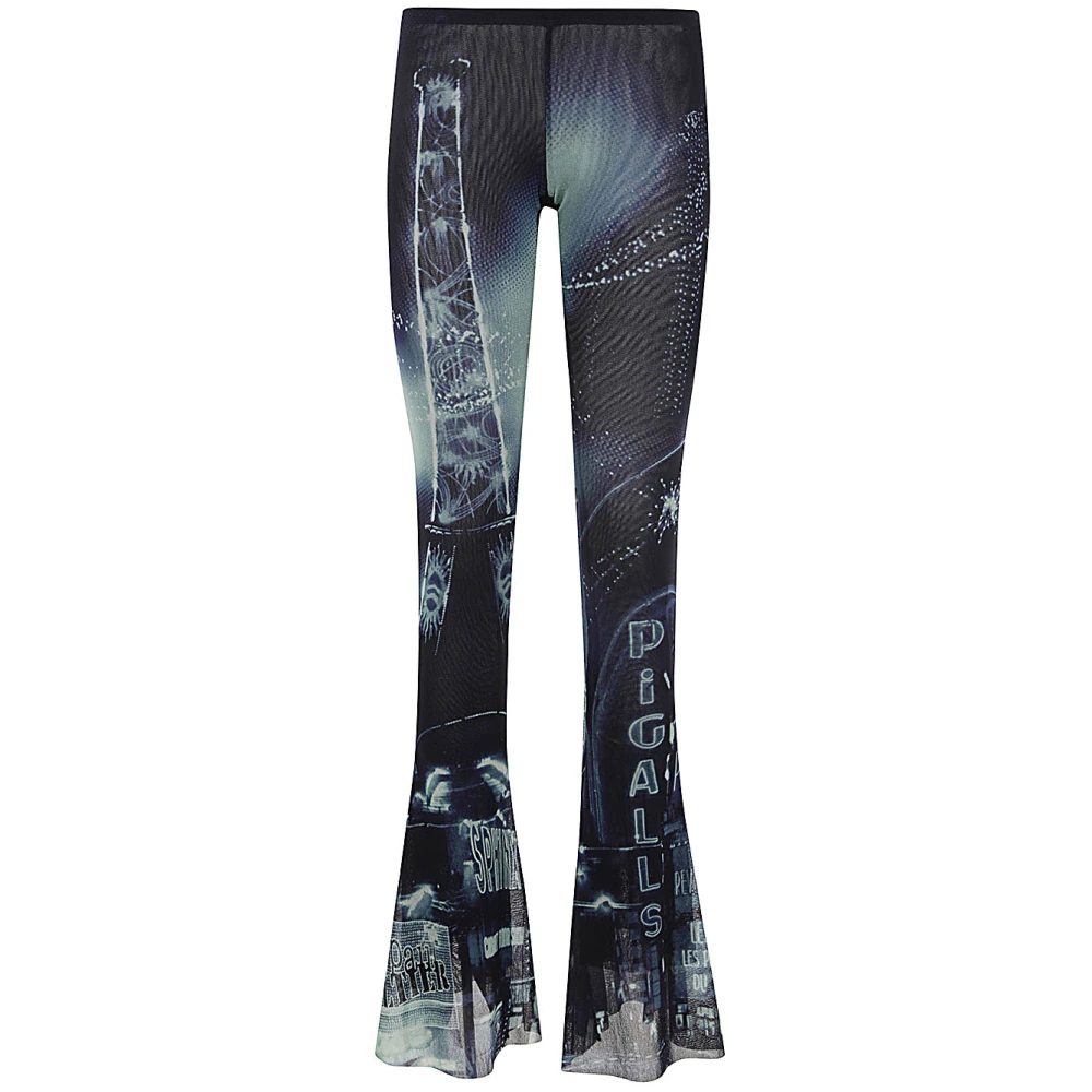 Jean Paul Gaultier Gedrukte Mesh Flare Broek Multicolor Dames