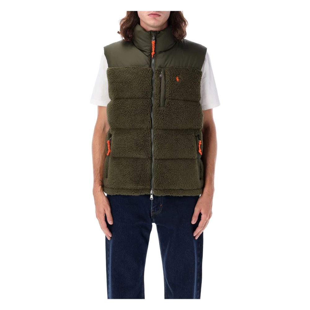 Ralph Lauren Puffer Pile Vest Green, Herr