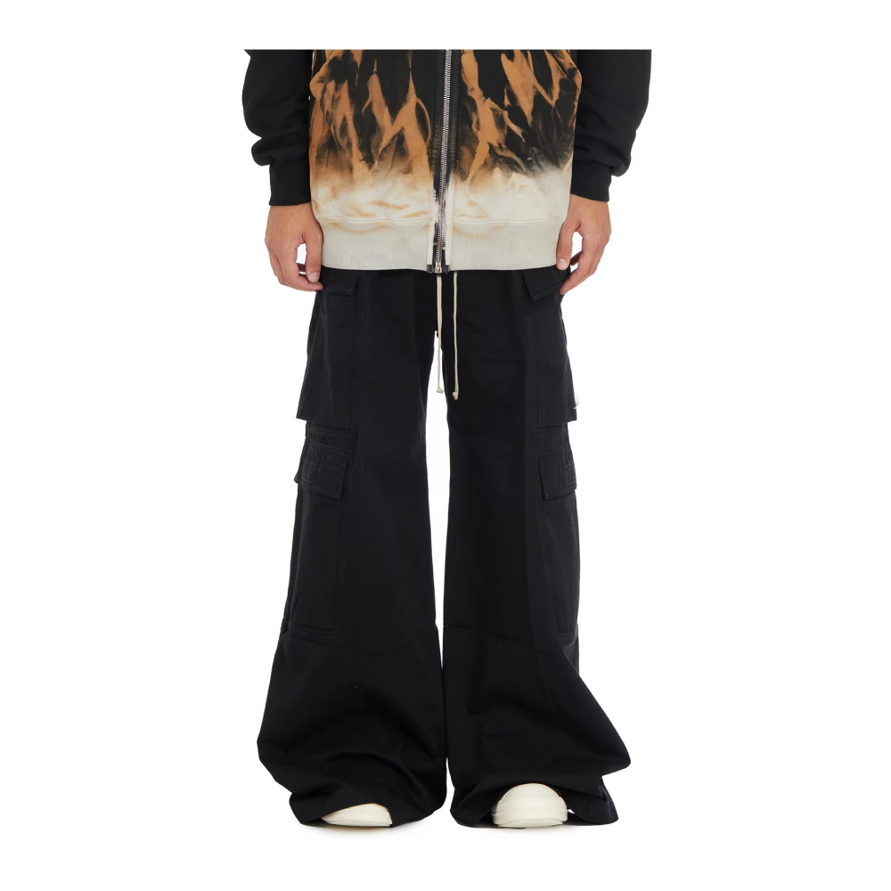 Rick Owens Cargo Jumbo Zwarte Broek Black Dames