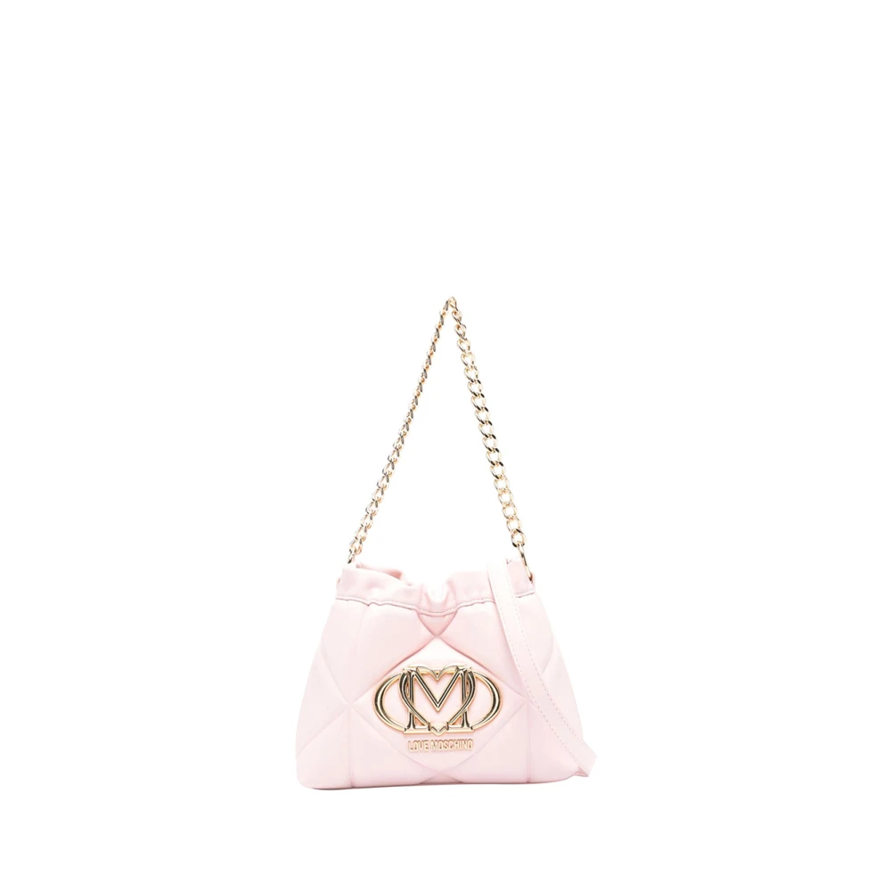 Moschino Chique Roze Schoudertas met Gouden Details Pink Dames
