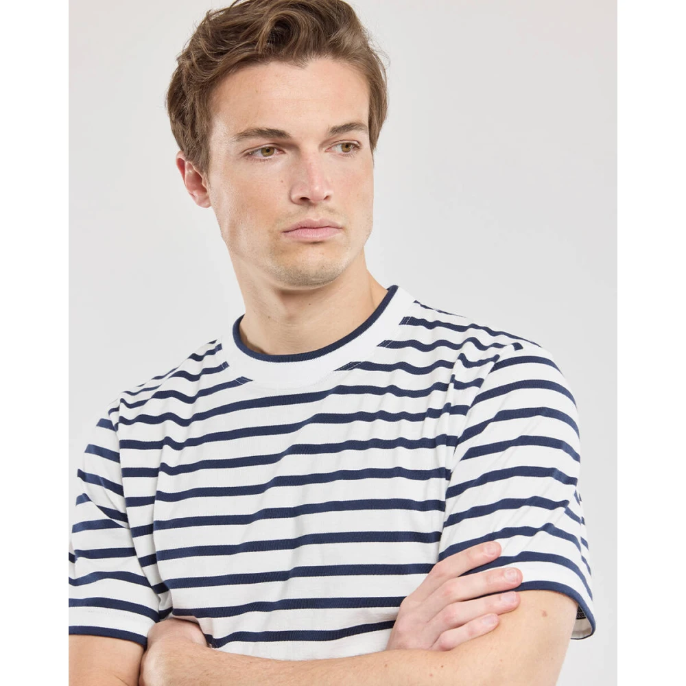 Armor-Lux Gestreept T-shirt met korte mouwen Blue Heren