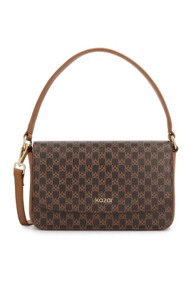 Monogrammed leather baguette