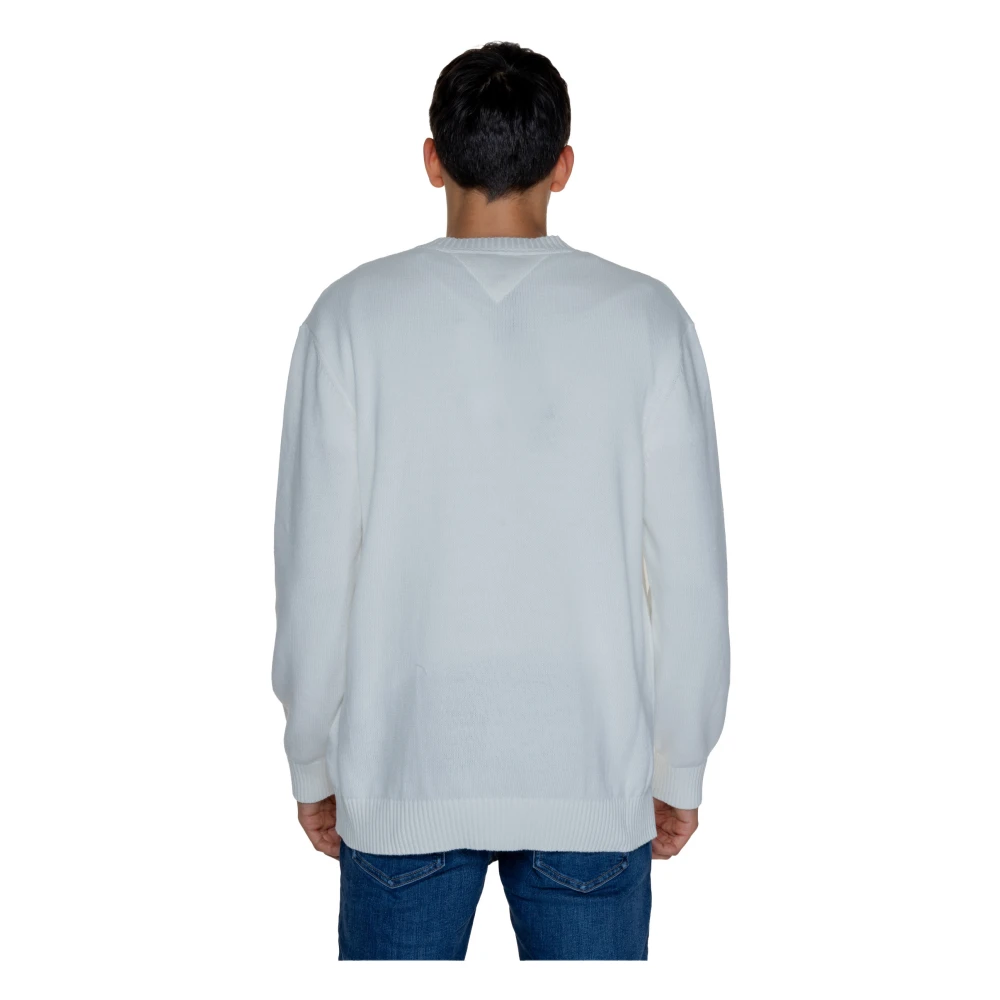 Tommy Jeans Wit effen gebreide kleding voor mannen White Heren