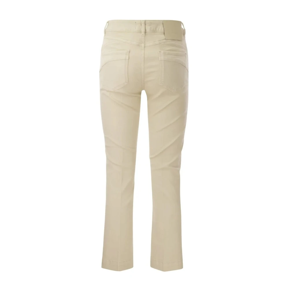 SPORTMAX Beige Katoen Denim Flared Jeans Beige Dames