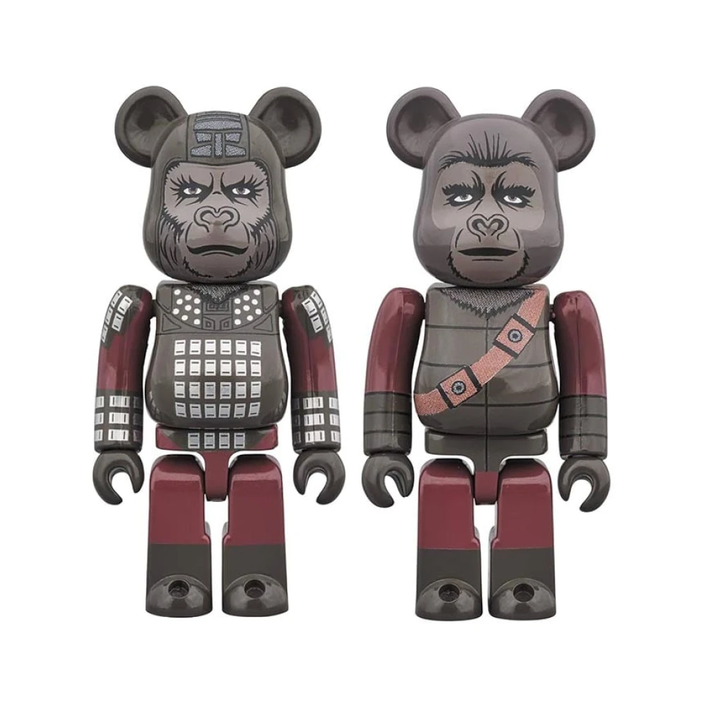 Medicom Toy Planet of the Apes Bearbricks Set Gray, Unisex