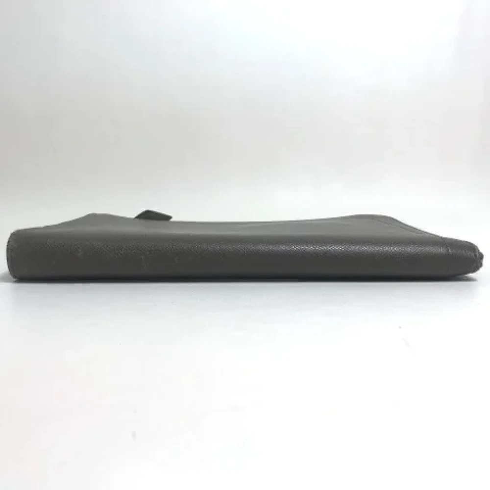 Hermès Vintage Pre-owned Fabric clutches Gray Dames