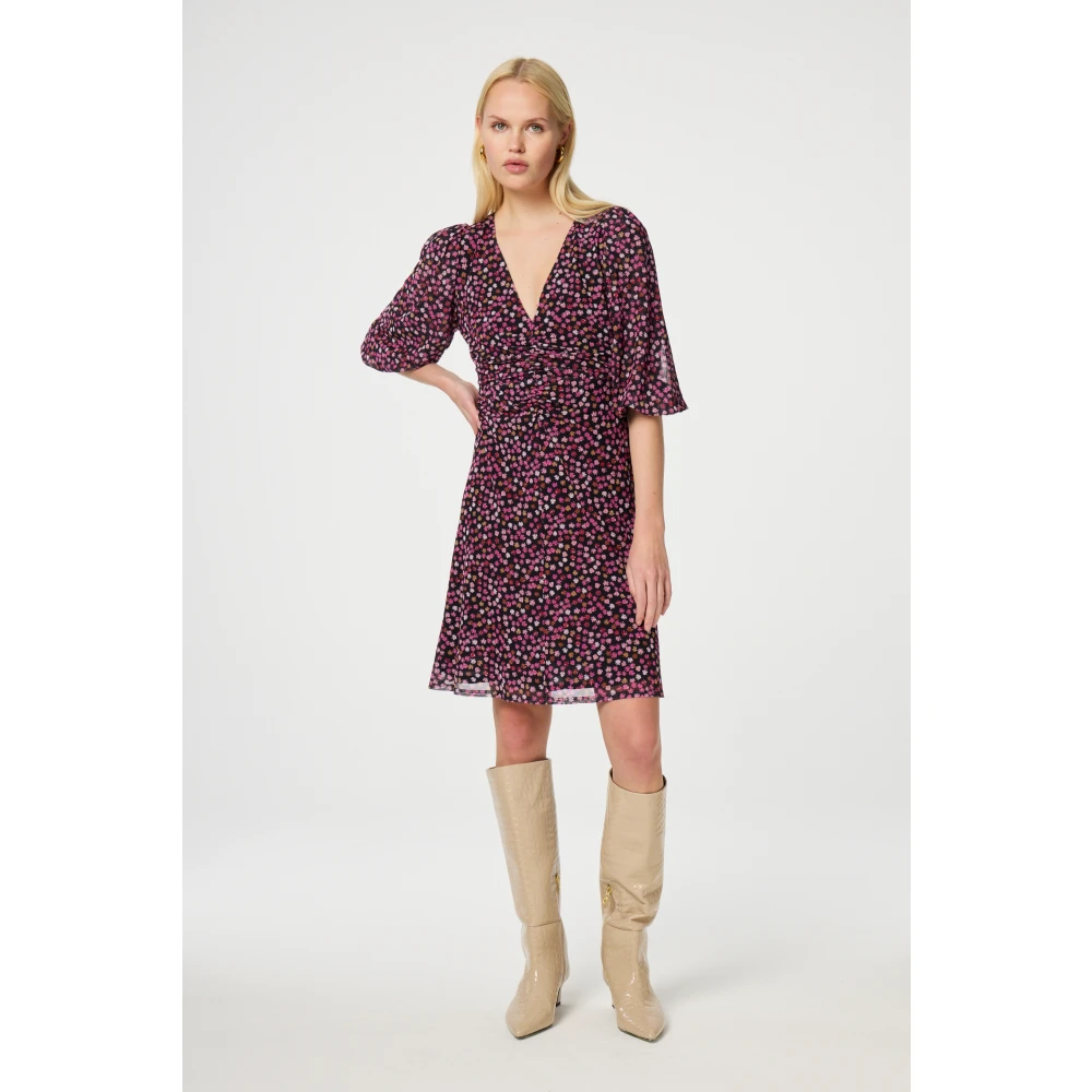 Fabienne Chapot Bloemenprint Midi Jurk Pink Dames