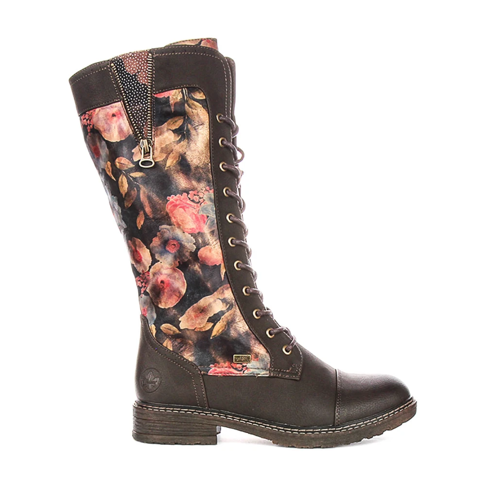 Rieker Women's Multicolor Lace-Up Boots, 6 Uk, Multi Zip Boots