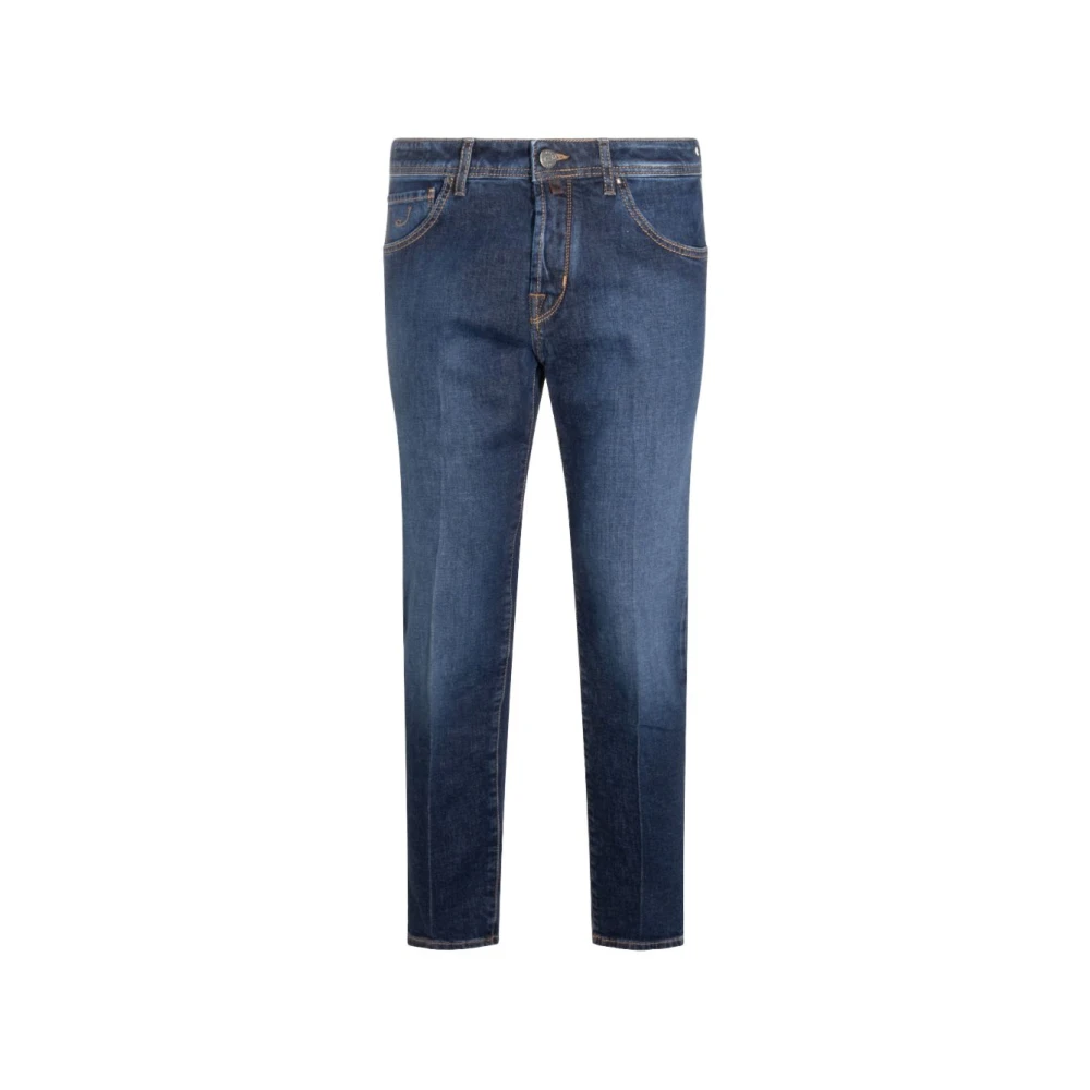 Jacob Cohën , Straight Fit Jeans, Male, Blue, W33, Jacob Cohen Trousers Navy
