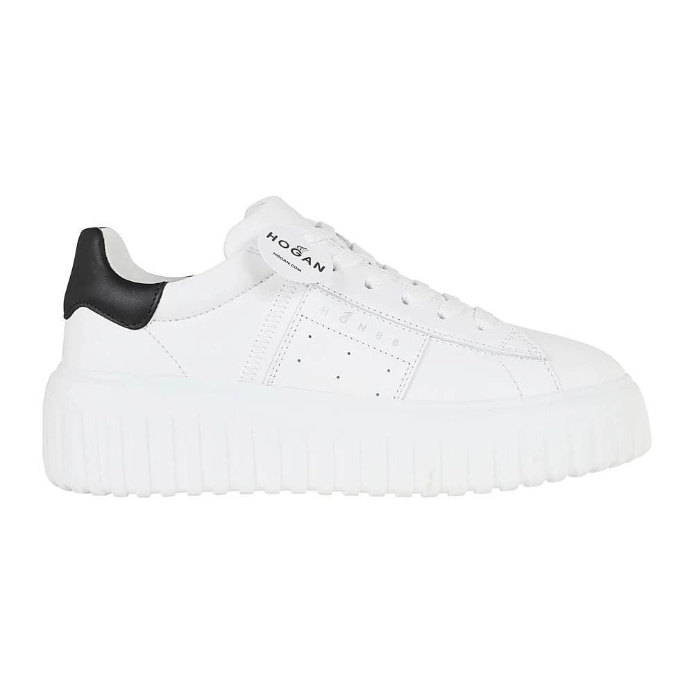 Hvite Skinn Dame Sneakers