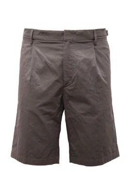 Grå Bermuda Shorts Bomull Elastan Modell