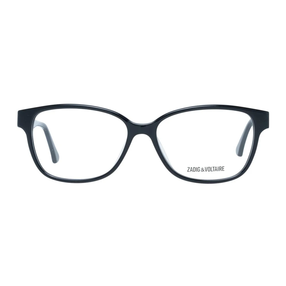 Zadig & Voltaire Zwarte Rechthoekige Optische Monturen Black Unisex