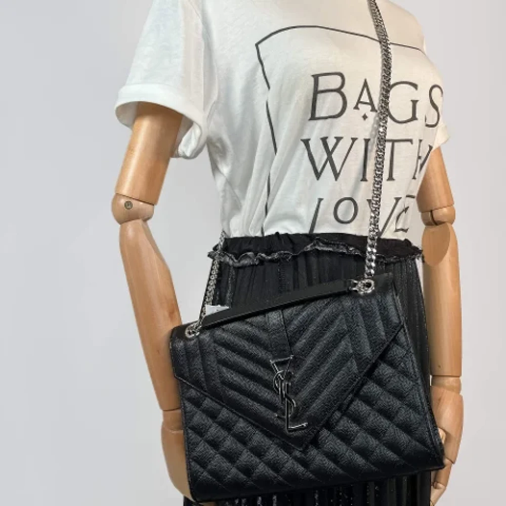 Yves Saint Laurent Vintage Pre-owned Leather handbags Black Dames