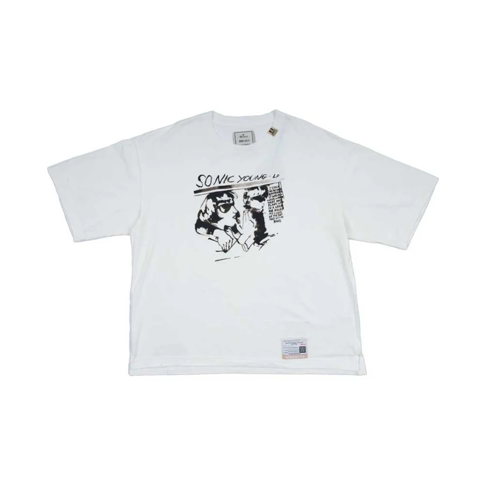 Mihara Yasuhiro Wit T-shirt met geborduurd logo White Heren