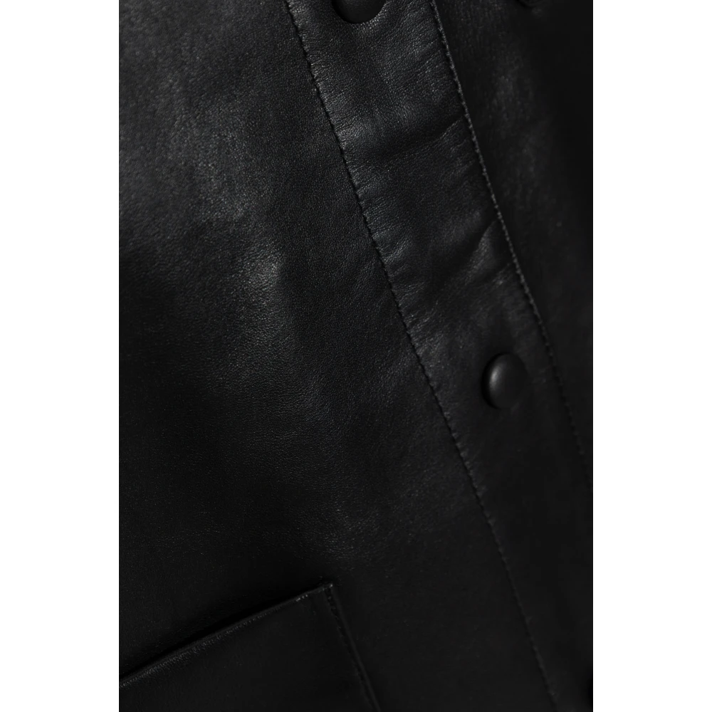 Officine Générale Leren jas Black Dames