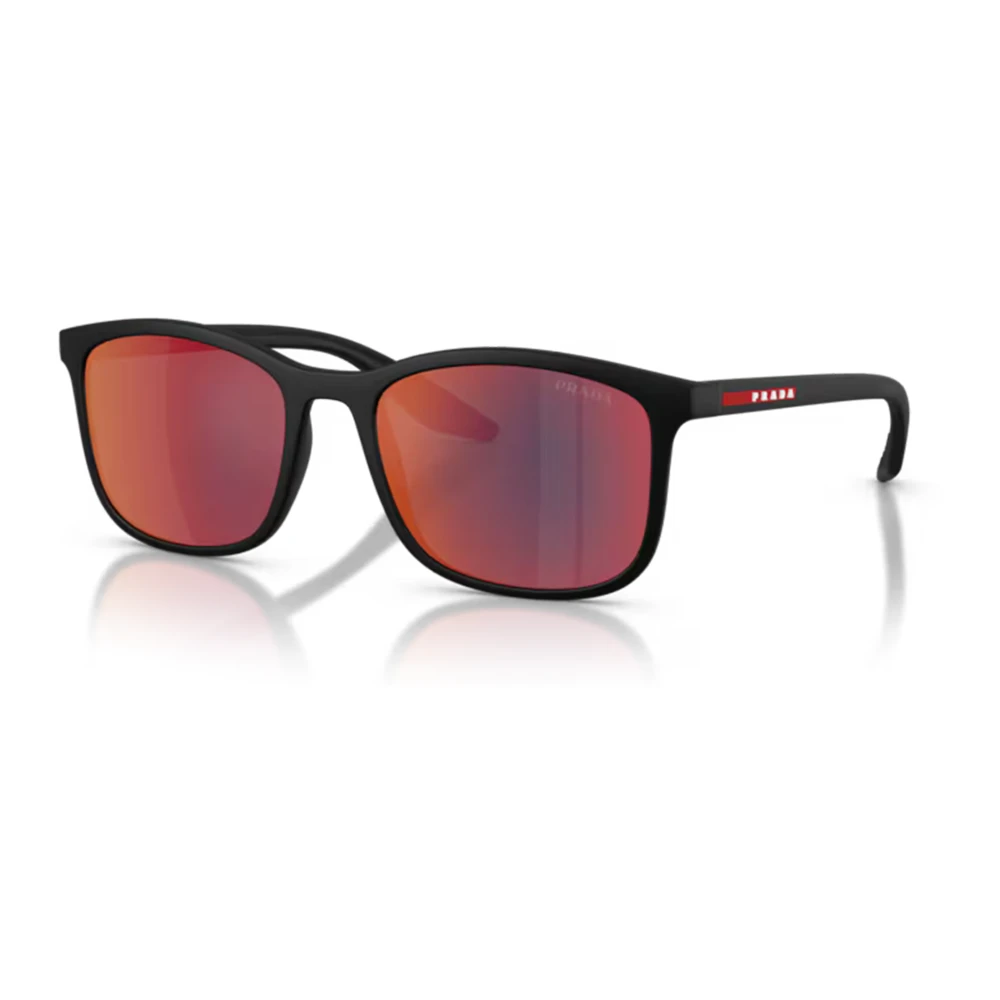 Prada Men's Black Sunglasses,, Sporty Sunglasses With Mirror Lenses Medium