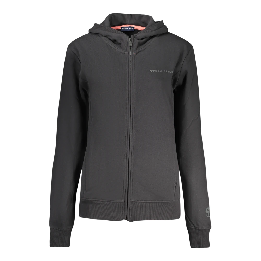 North Sails Black Full-Zip Hoodie With Tonal Logo - Female - Zip-Throughs - Xl - Sweatshirts & Hoodies